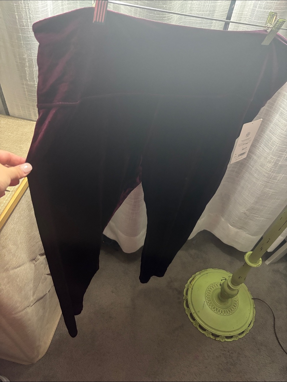Athleta Velvet Leggings in Wine